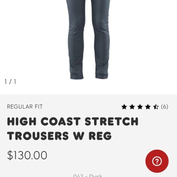 Fjallraven High Coast Stretch Trousers Outdoor Dusk Grey size 27-28” EU 34 - Picture 12 of 12